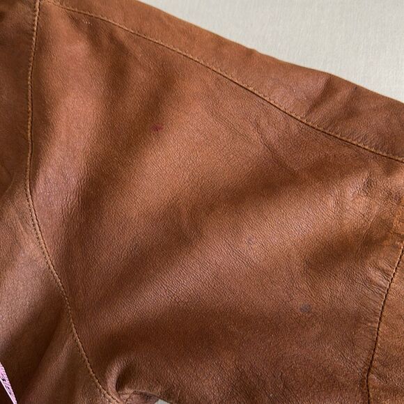 Vintage 80's Remy Men’s Buttery Soft Leather Bomber Jacket Brown Size 42 - Picture 11 of 16